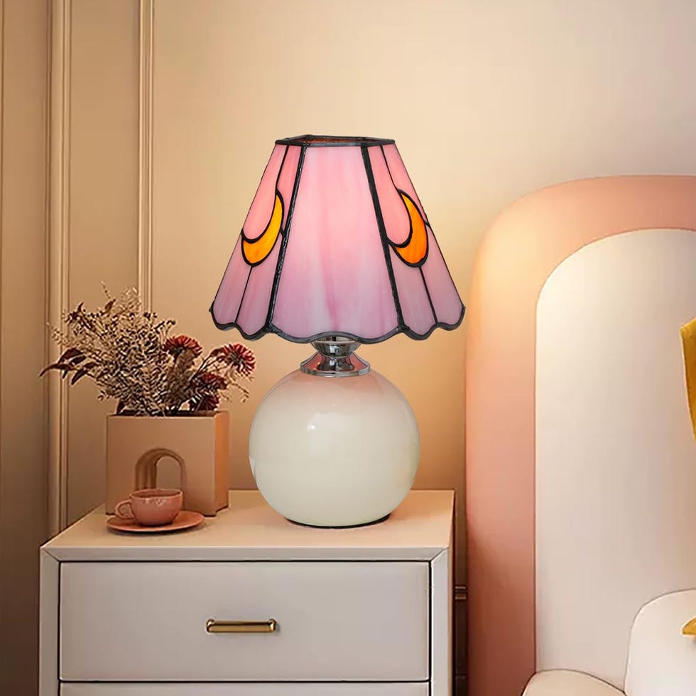 Farget glass lampe