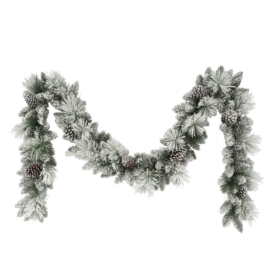 9-fots flokket Berkshire Gran Garland 9-fots flokket Berkshire Gran Garland