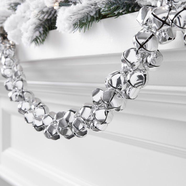 6-fots Jingle Bell Faux Garland 6-fots Jingle Bell Faux Garland