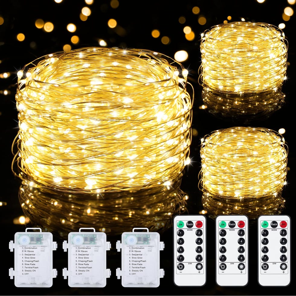 Batteridrevne Fairy Lights med fjernkontroll og timer