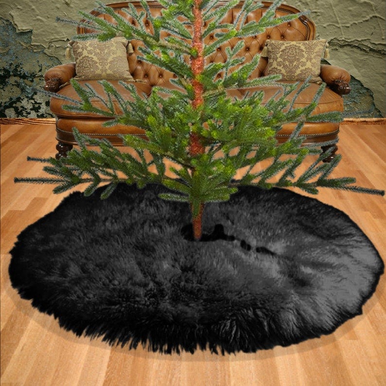 Juletreskjørt i fuskepels