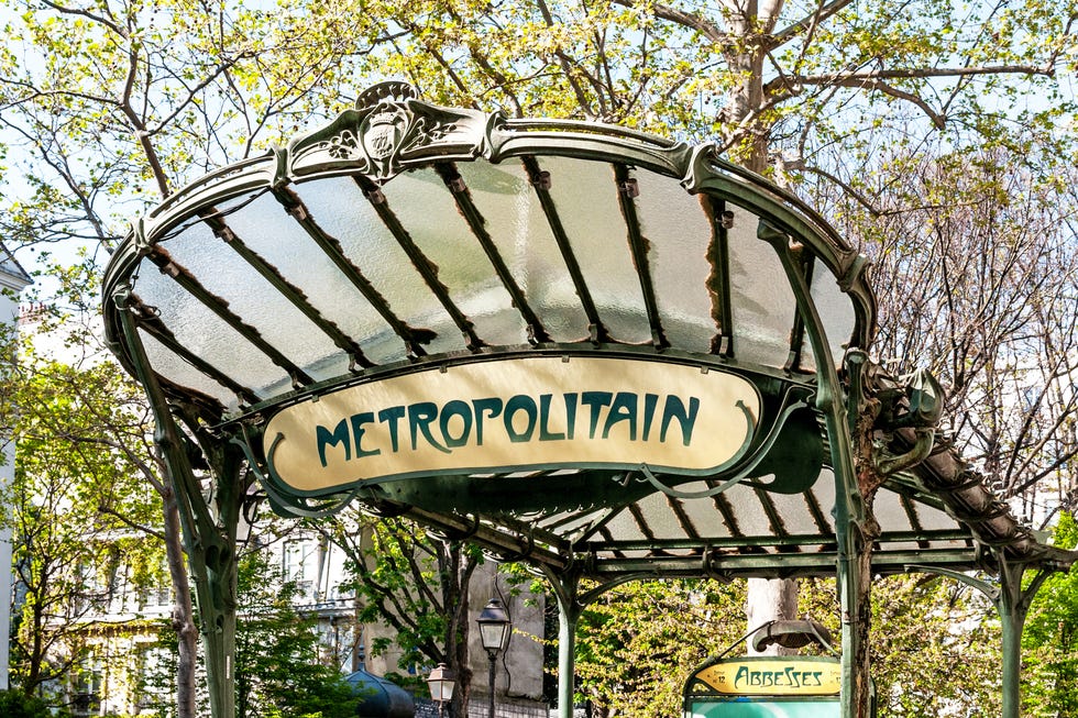 metroinngang i paris, i art nouveau-stil