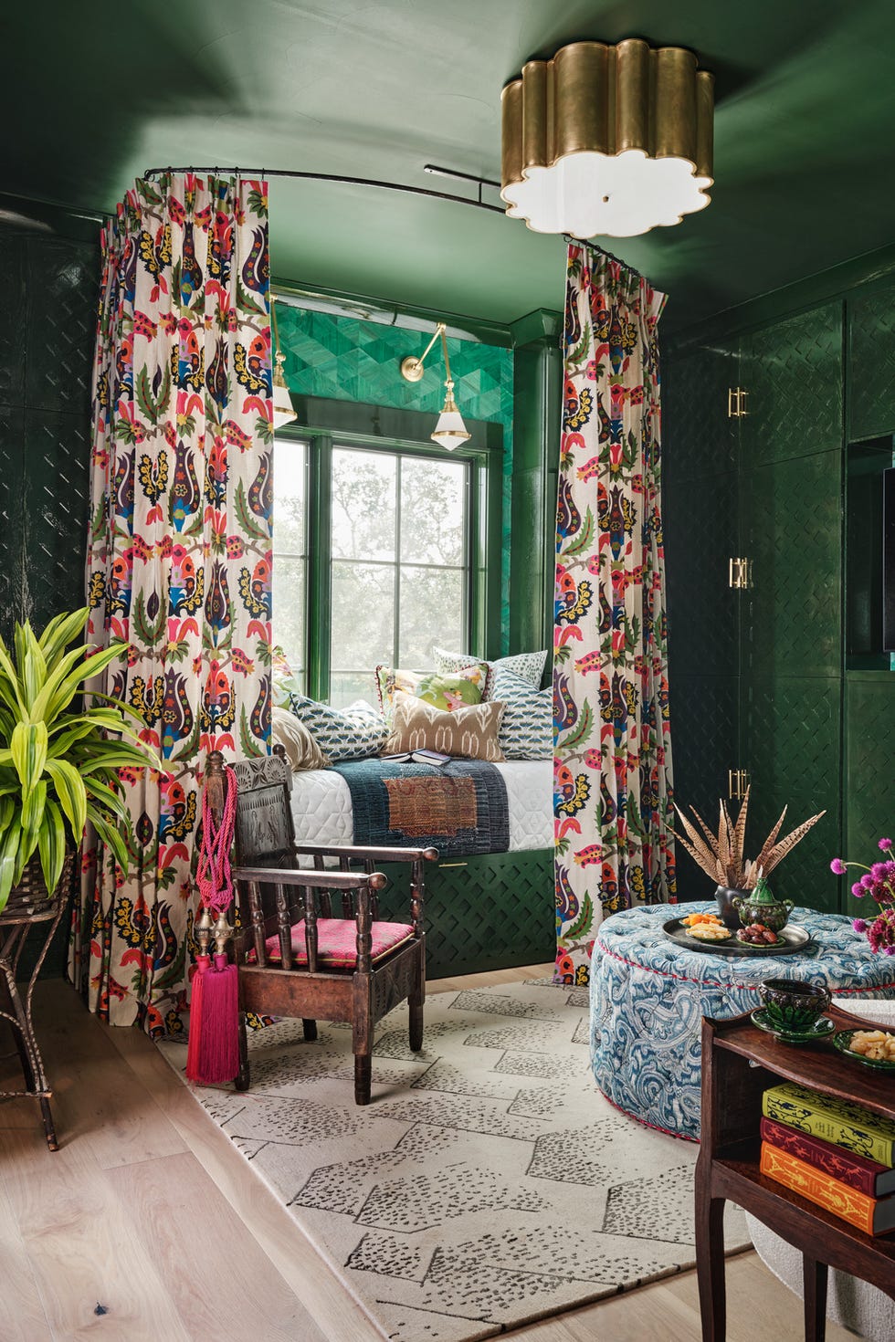 grønt boho rom