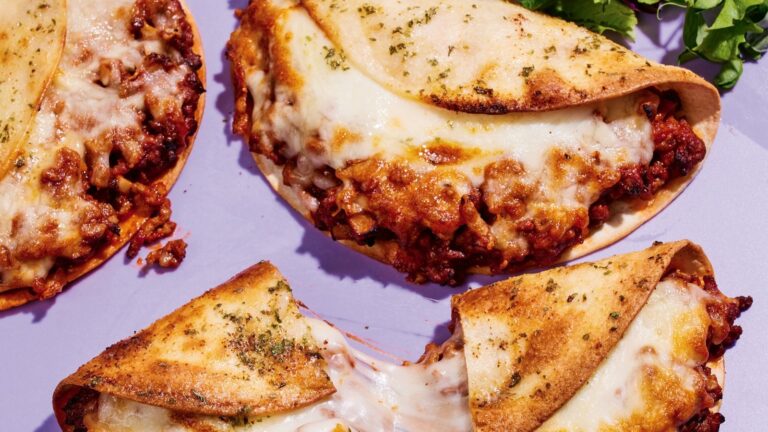 HvitlÃ¸kssmÃ¸r bolognese sprÃ¸ air fryer tacos