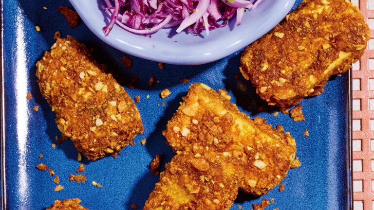 PeanÃ¸tt-tofu-fingre og zingy slaw air fryer oppskrift