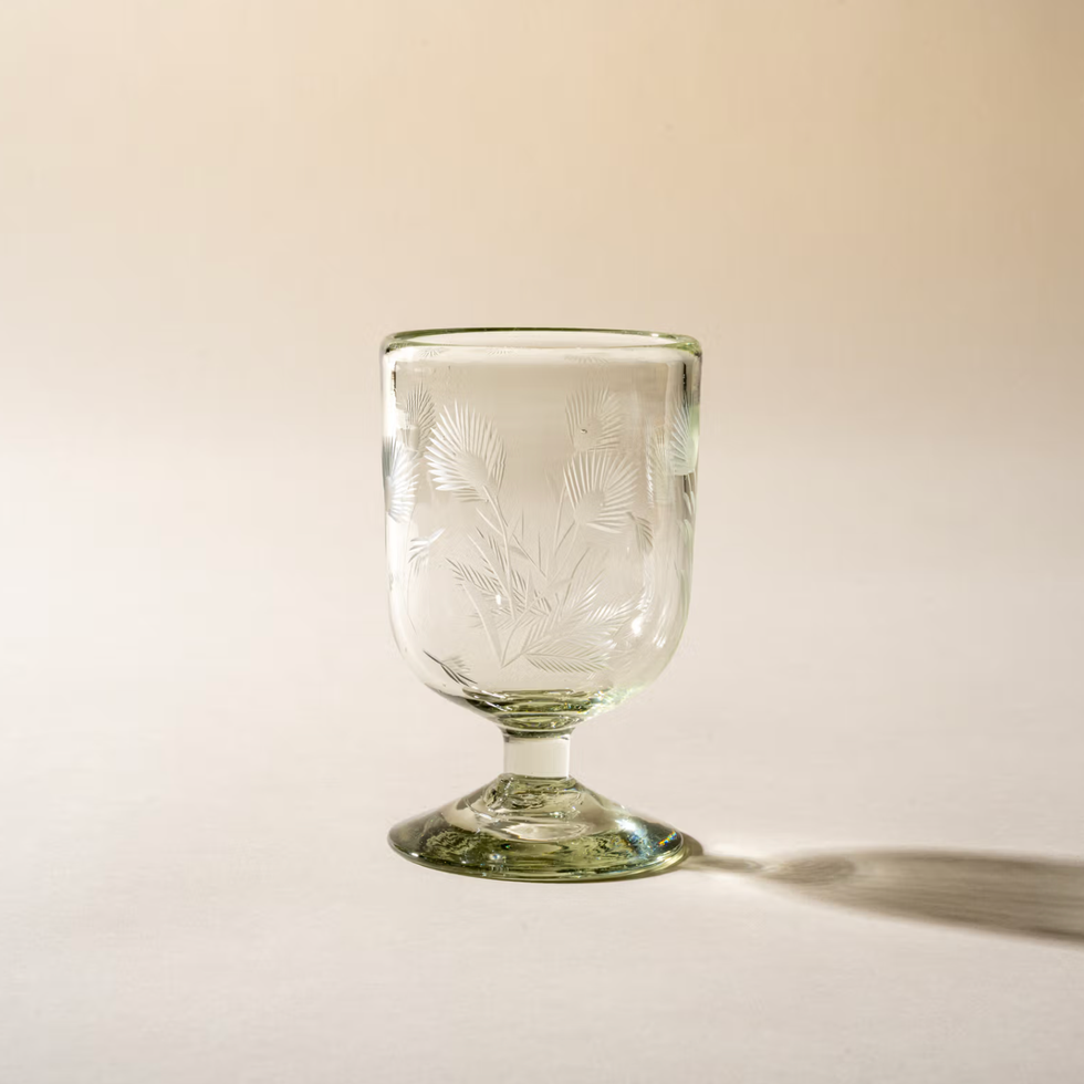 Etset tistel resirkulert glassvarer Etset tistel resirkulert glassvarer