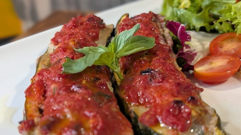 Max fylte courgetter med storfekjÃ¸tt og pÃ¸lse (zucchine ripien): I dag