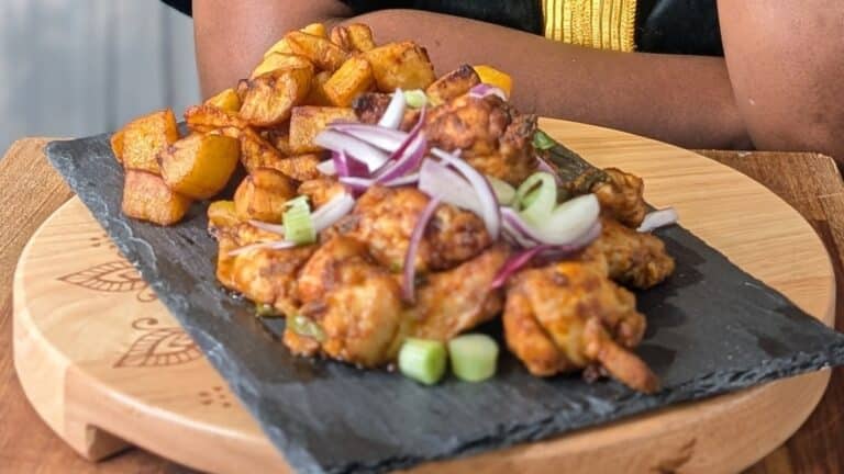 FunkÃ© Egberongbes Suya Spice Chicken Wings og frityrstekt plantain: I dag