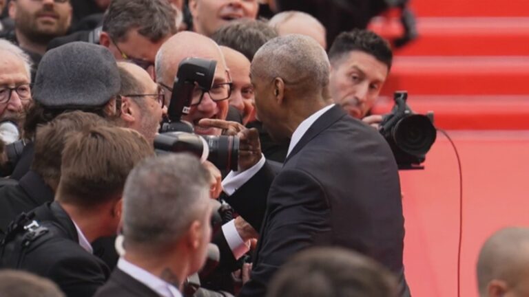 Fotograf Row pÃ¥ Denzel Washingtons Big Cannes Night