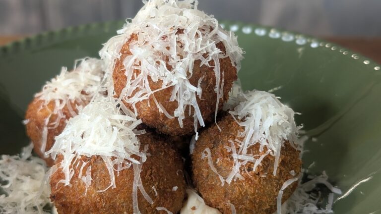 Mags Roche's Pea and Wild hvitlÃ¸k Arancini Balls: I dag