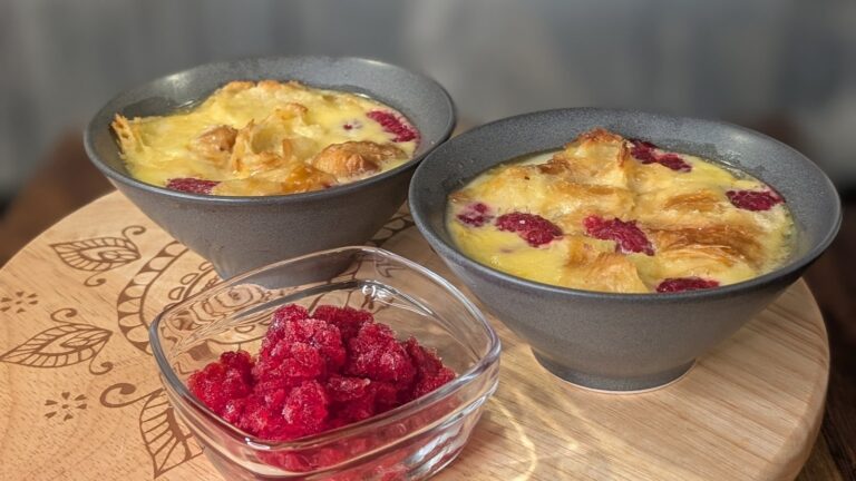 Pauls Raspberry Croissant Pudding & Raspberry Granita: I dag