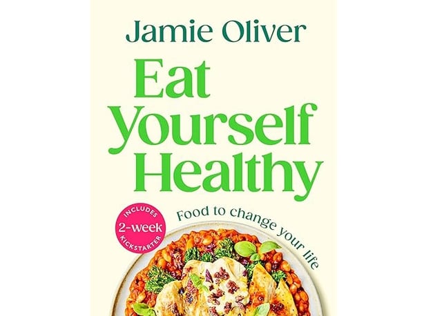 Forsiden til Jamie Olivers kokebok 'Spis deg selv sunt'