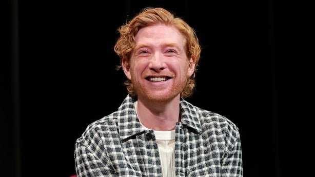Domhnall Gleeson snakker pÃ¥ scenen under SAG-AFTRA Foundation Conversations-The Paper Screening and Conversation at Sag-Aftra Foundation Robin Williams Center 2. september 2025 i New York City