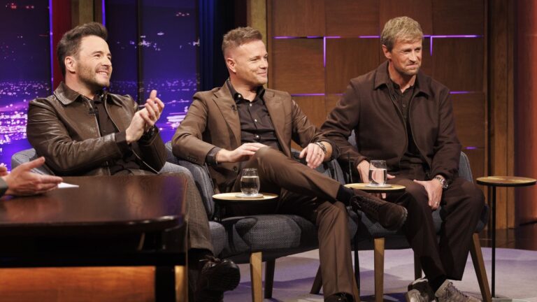 Westlife feirer "en av de beste ukene noensinne" pÃ¥ Late Late Show