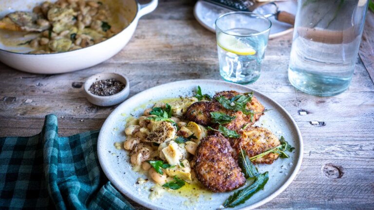 Donals smakfulle parmesan svinekjÃ¸tt schitzel-y Ã¸yeblikk
    

