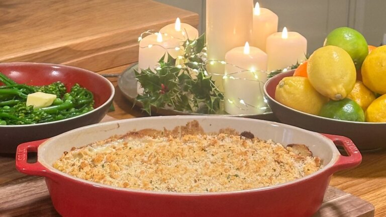 Nevens rester av skinke & kalkungrateng
    

