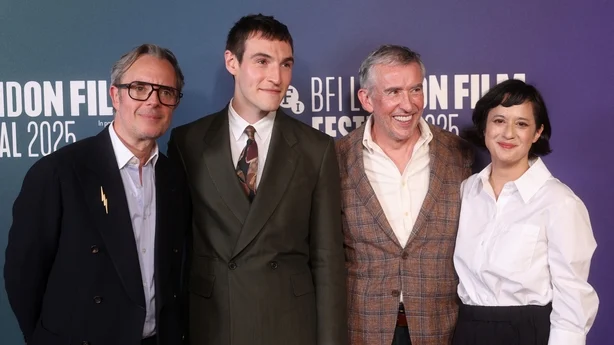 (LR) Glenn Leyburn, Ã‰anna Hardwicke, Steve Coogan og Lisa Barros D'Sa pÃ¥ den britiske premieren pÃ¥ Saipan under BFI London Film Festival pÃ¥ Vue West End 13. oktober 2025