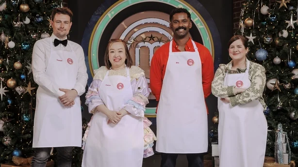Thomas Frake, Chariya Khattiyot, Brin Pirathapan, Natalie Coleman pÃ¥ MasterChef Festive Extravaganza
