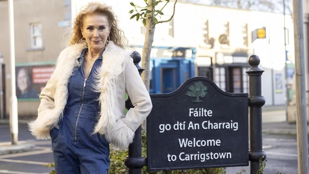 Beverley Callard pÃ¥ Fair City-settet