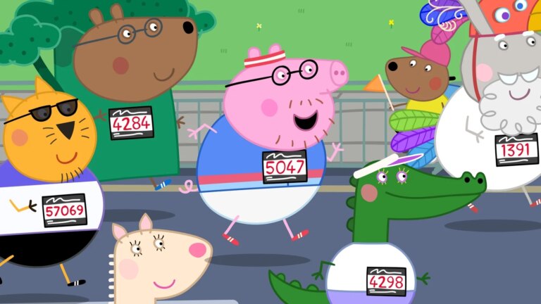 Daddy Pig skal lÃ¸pe London Marathon for en veldedighetsorganisasjon for dÃ¸ve barn
    

