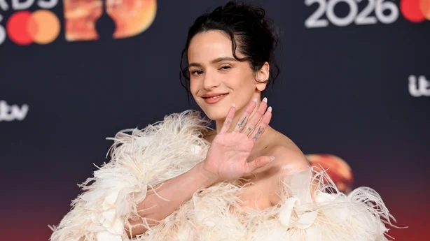 RosalÃ­a pÃ¥ The BRIT Awards 2026 holdt pÃ¥ Co-op Live 28. februar 2026 i Manchester, England. (Foto av Zak Hussein/Billboard via Getty Images)