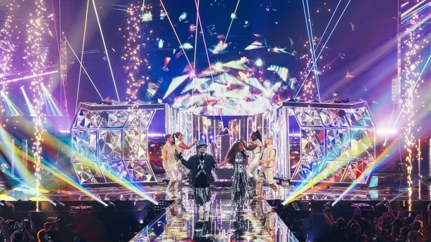 SENHIT fremfÃ¸rer Superstar for San Marino under den fÃ¸rste semifinalen i Eurovision Song Contest pÃ¥ Wiener Stadthalle, Wien 2026