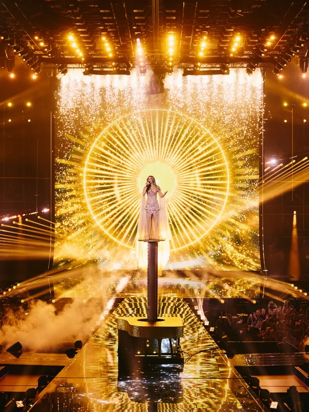   Delta Goodrem fremfÃ¸rer Eclipse for Australia under den andre semifinalen i Eurovision Song Contest pÃ¥ Wiener Stadthalle, Wien 2026