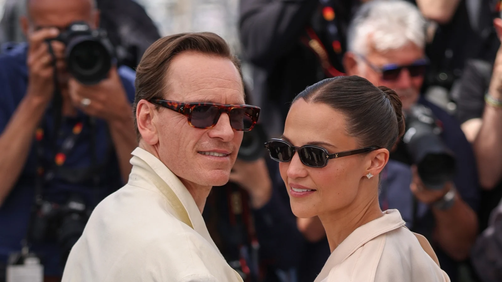 Michael Fassbender og Alicia Vikander i Cannes