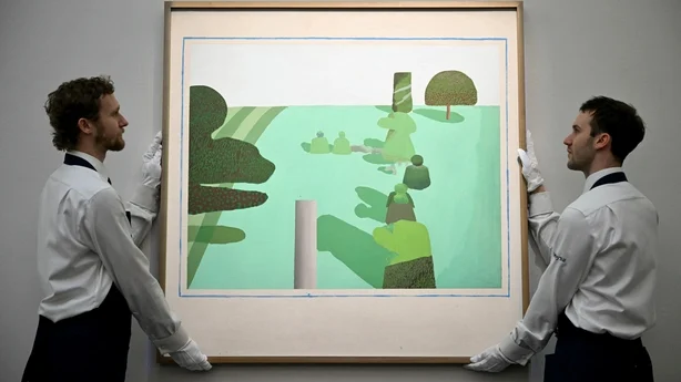 kunstverket 'English Garden' av den engelske maleren David Hockney