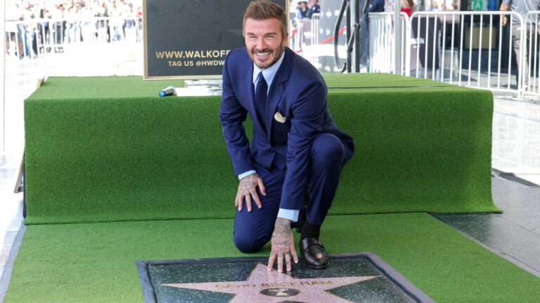 David Beckham mottar Hollywood Walk of Fame-stjerne
    


