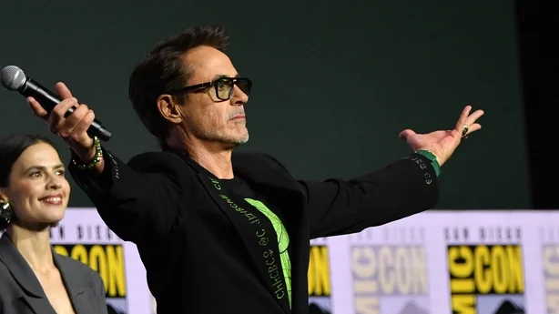 Robert Downey Jr deltar på Marvel-panelet under Comic-Con International i San Diego, California, 25. juli 2026. (Foto: Chris DELMAS/AFP)