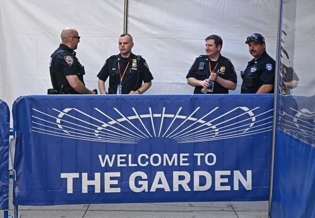 Generell utsikt rundt Madison Square Garden 