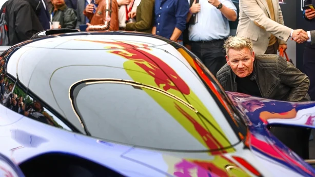 Gordon Ramsay under Goodwood Festival of Speed på Goodwood 12. juli 2024 i Chichester. (Foto av Mark Thompson/Getty Images)