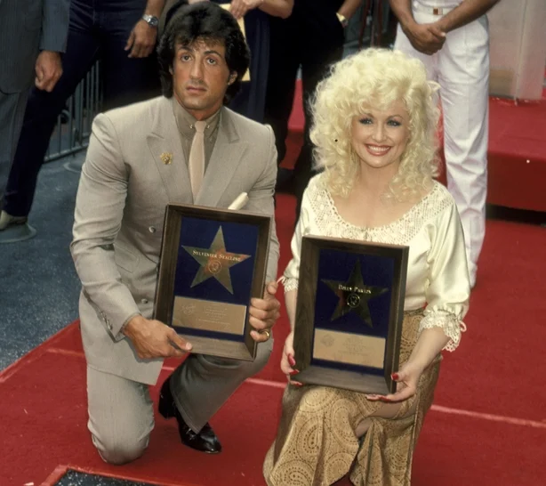Sylvester Stallone And Dolly Parton (Foto av Ron Galella/Ron Galella Collection via Getty Images)