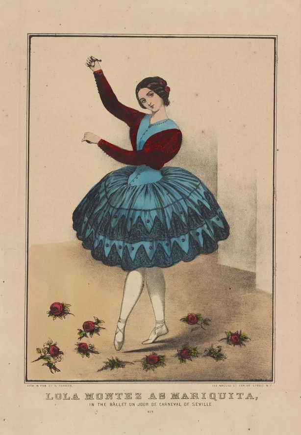 Lola Montez som Mariquita, i balletten Un jour de carneval of Sevilla