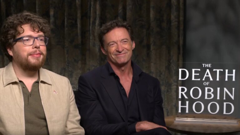 Hugh Jackman gledet seg over Ã¥ ha irsk fuktig i knoklene etter Ã¥ ha laget The Death of Robin Hood
    

